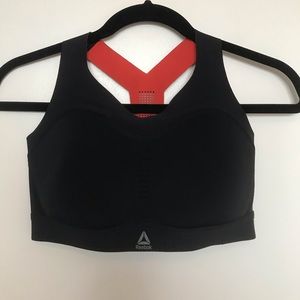 Reebok black active sports bras